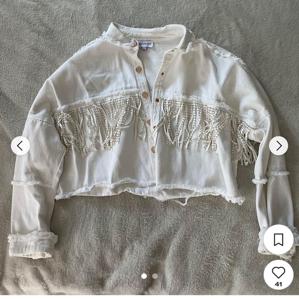 White Fringe Jacket